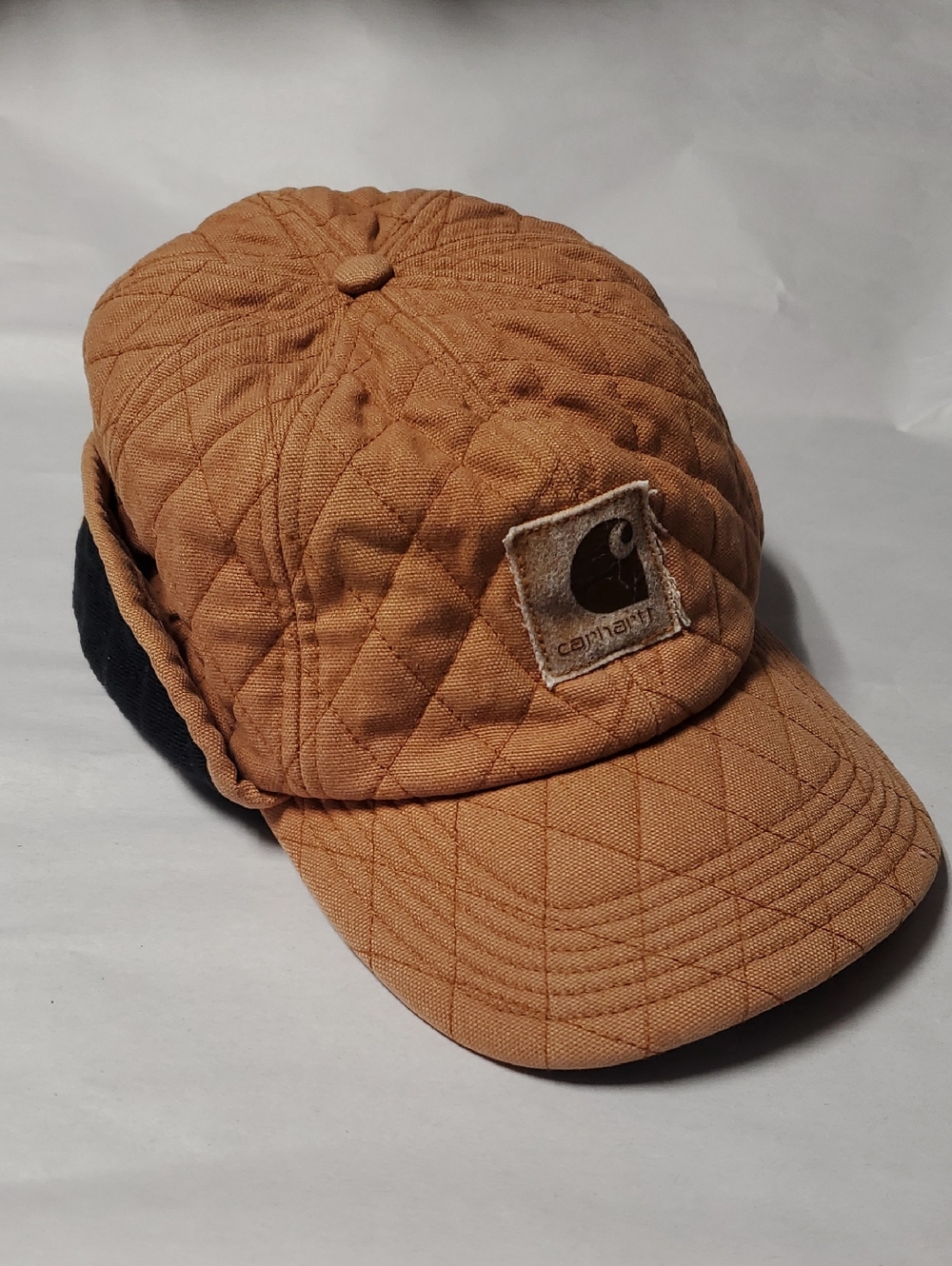 Vintage Carhartt Quilted Work Cap with Ear Flap Warmer Streetwear Lumberjack